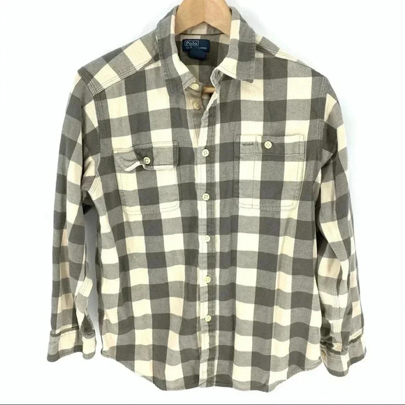 Polo Ralph Lauren Youth Check Flannel button down - Picture 1 of 6